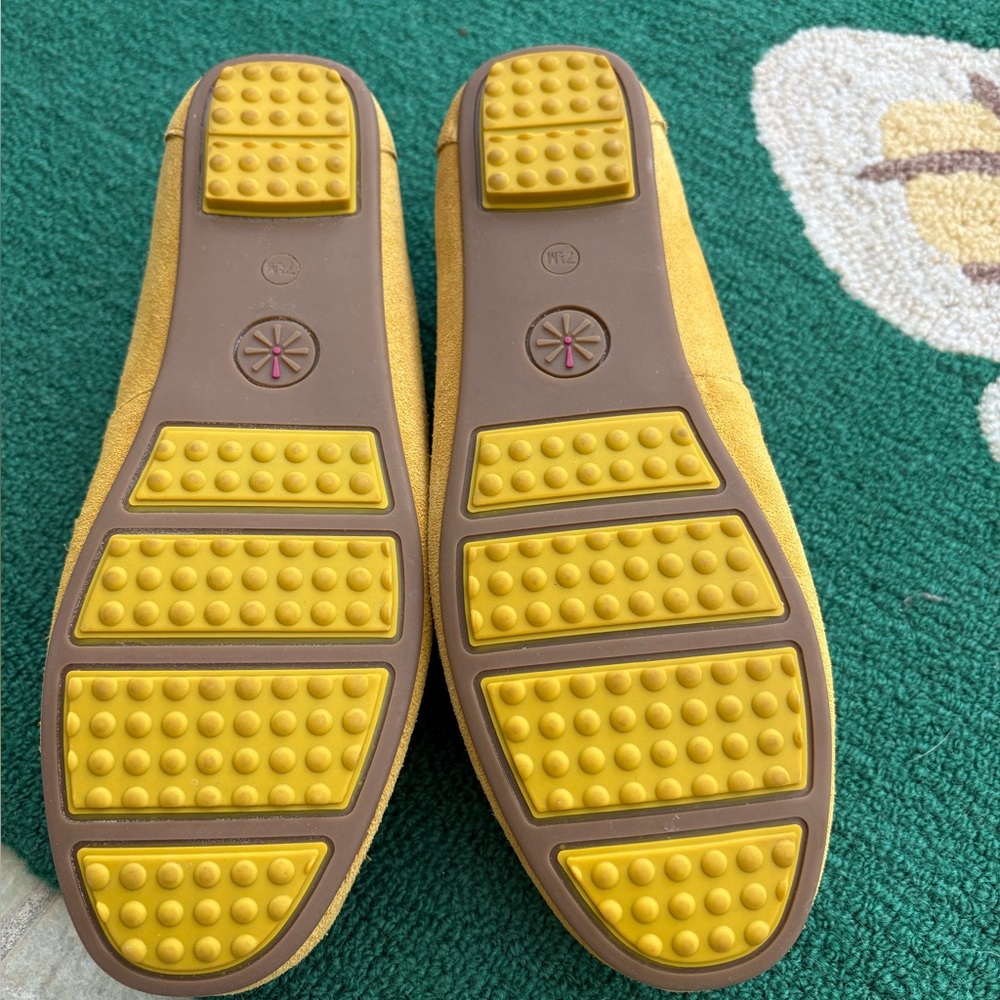 Isaac Mizrahi Live Yellow Suede Loafers - Picture 7 of 7